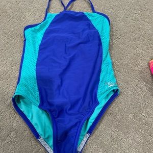 speedo teal/blue one piece swimsuit